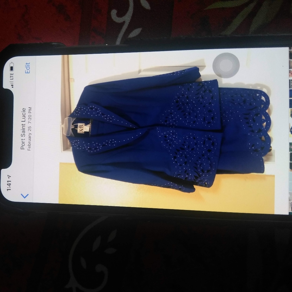 Dark blue suit